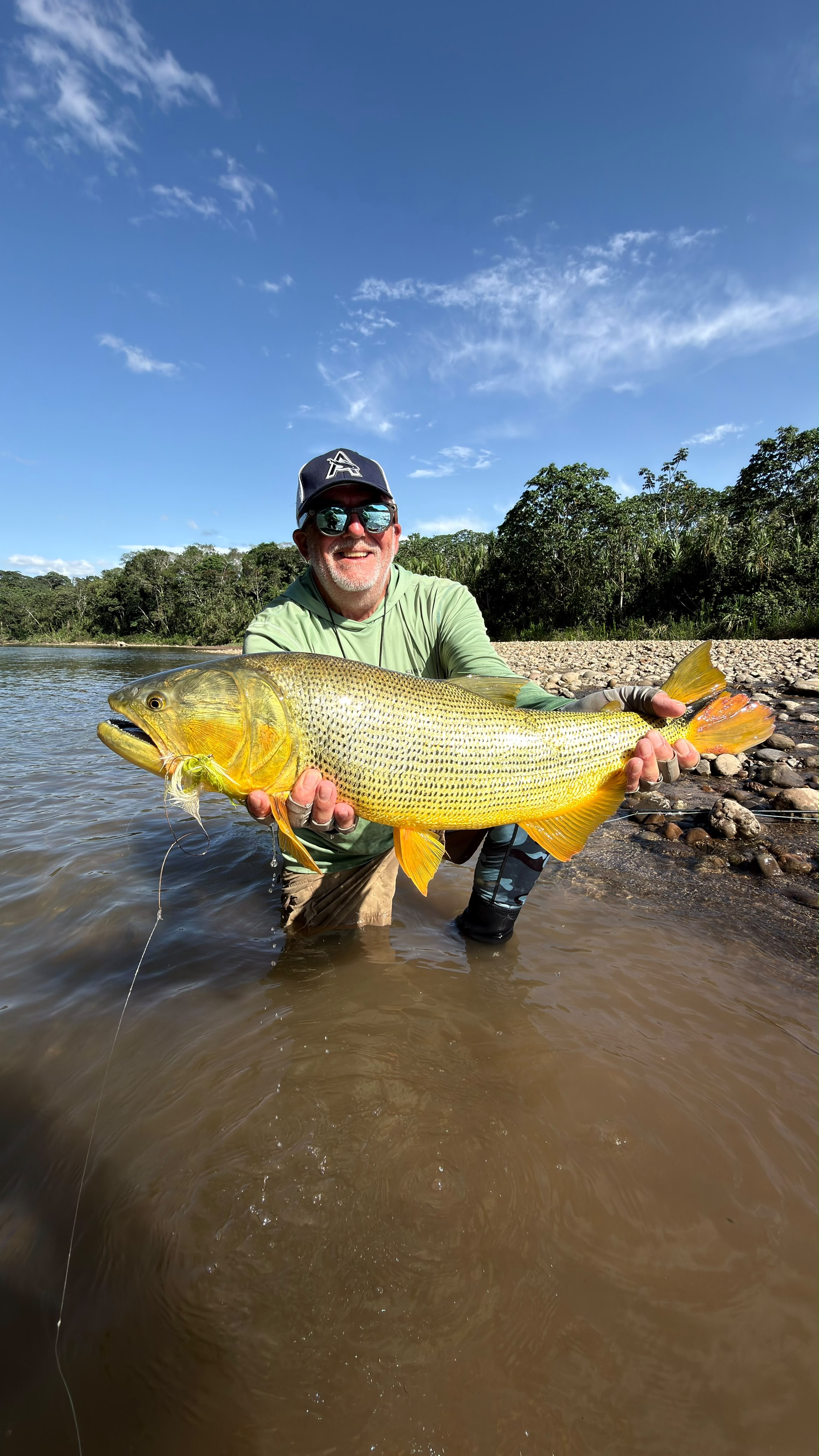 Piers with a large dorado