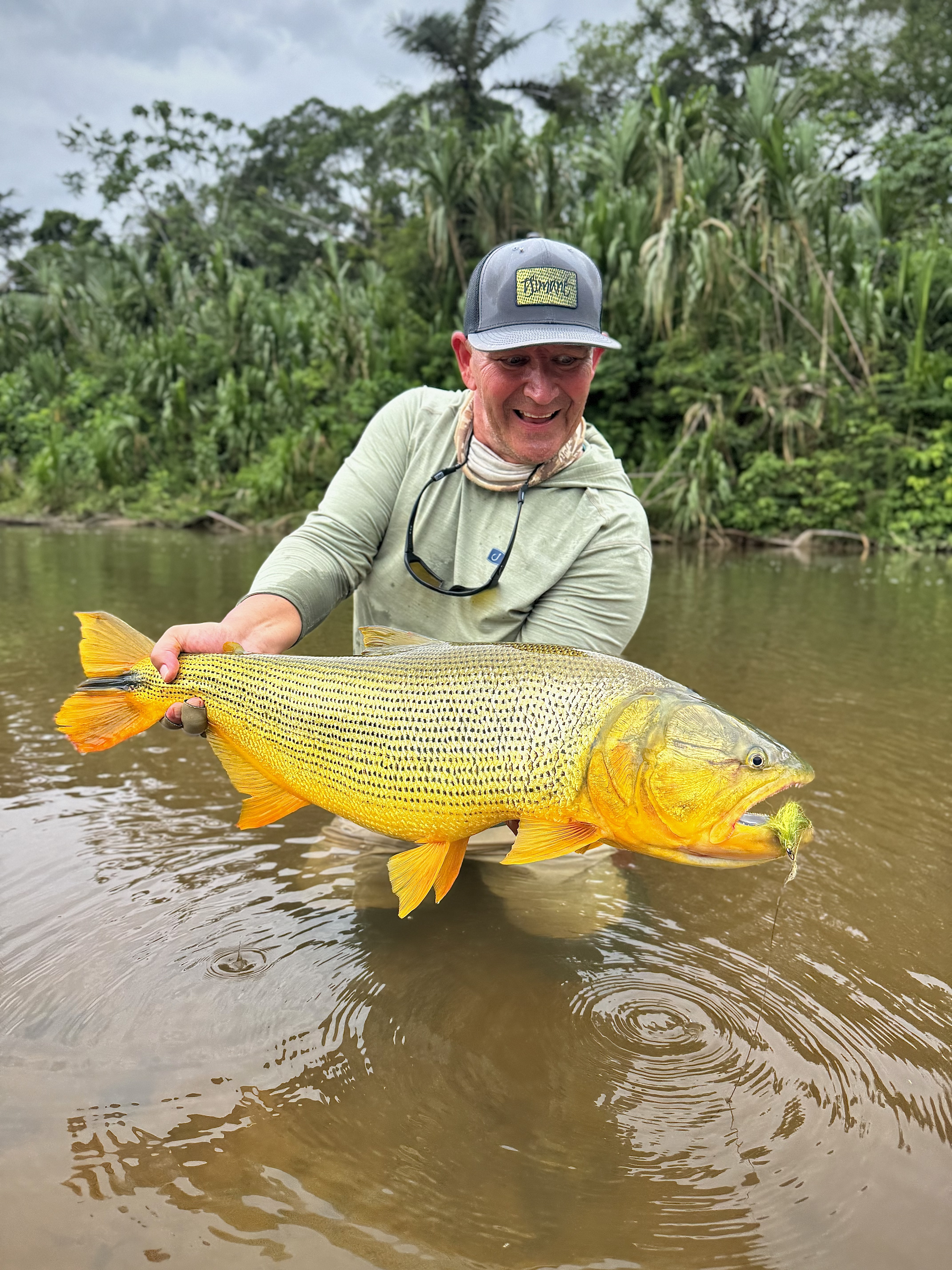 Martin with the large dorado from the Lower Agua Negra